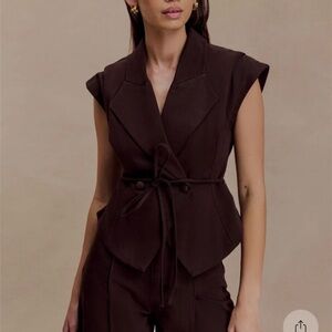 Meshki Dark Brown Women's Top